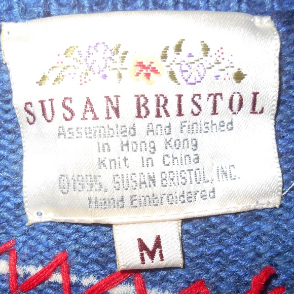 NWT $118 SUSAN BRISTOL Christmas Cardigan Sweater Sz M / A Holiday Must-Have! - Picture 4 of 7